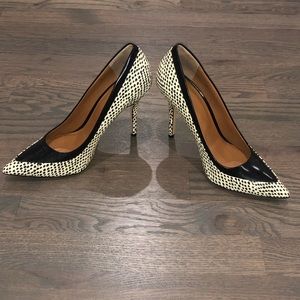 Rachel Roy polka dot black and white pumps